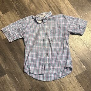 Men's VTG Plaid Short Sleeve Shirt